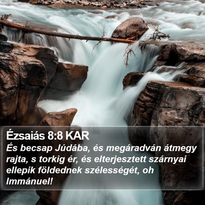 Ézsaiás 8:8 KAR Bible Verse Image