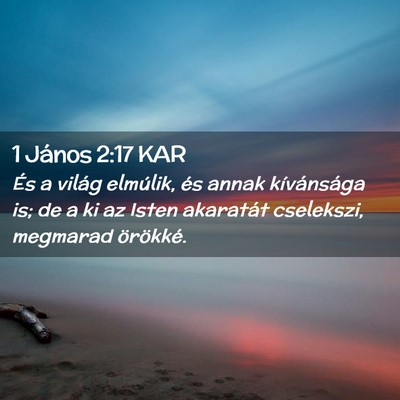 Picture 02 - 1 János 2:17 KAR - És a világ elmúlik, és annak kívánsága is; - Bible Verse Picture