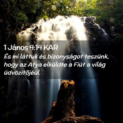 Picture 02 - 1 János 4:14 KAR - És mi láttuk és bizonyságot teszünk, hogy az - Bible Verse Picture
