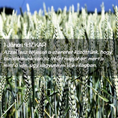 Picture 02 - 1 János 4:17 KAR - Azzal lesz teljessé a szeretet közöttünk, - Bible Verse Picture