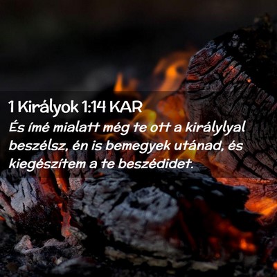 Picture 02 - 1 Királyok 1:14 KAR - És ímé mialatt még te ott a királylyal - Bible Verse Picture