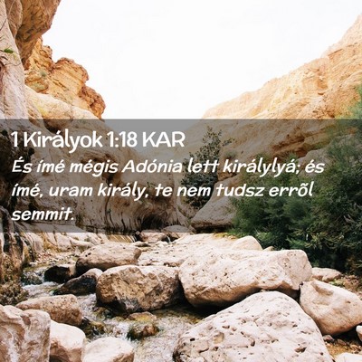 Picture 02 - 1 Királyok 1:18 KAR - És ímé mégis Adónia lett királylyá; és - Bible Verse Picture