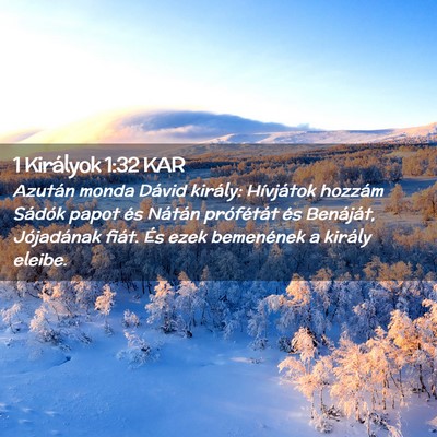 Picture 02 - 1 Királyok 1:32 KAR - Azután monda Dávid király: Hívjátok hozzám - Bible Verse Picture