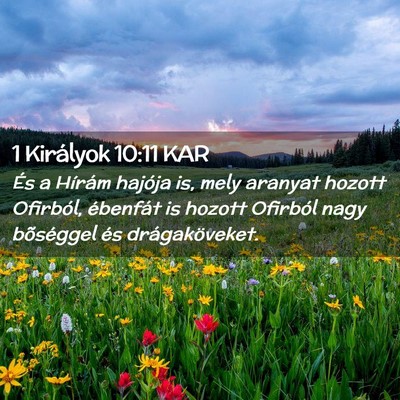 Picture 02 - 1 Királyok 10:11 KAR - És a Hírám hajója is, mely aranyat hozott - Bible Verse Picture