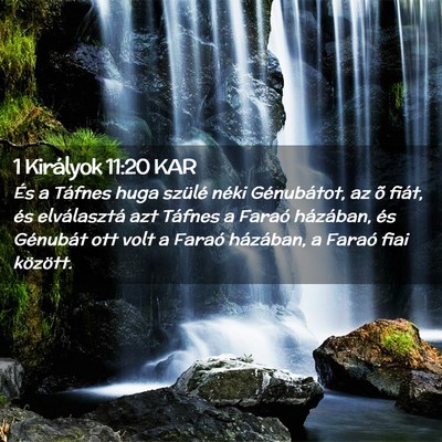 Picture 02 - 1 Királyok 11:20 KAR - És a Táfnes huga szülé néki Génubátot, az - Bible Verse Picture