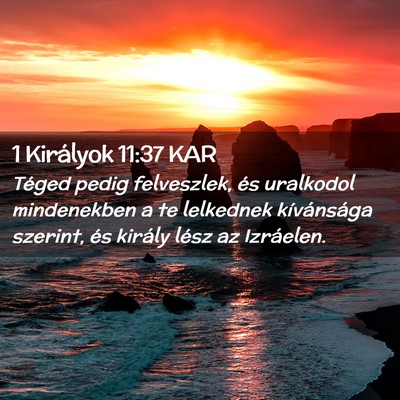 Picture 02 - 1 Királyok 11:37 KAR - Téged pedig felveszlek, és uralkodol - Bible Verse Picture