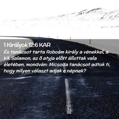 Picture 02 - 1 Királyok 12:6 KAR - És tanácsot tarta Roboám király a vénekkel, - Bible Verse Picture