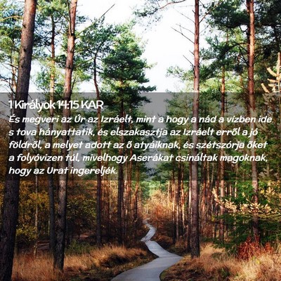 Picture 02 - 1 Királyok 14:15 KAR - És megveri az Úr az Izráelt, mint a hogy a - Bible Verse Picture