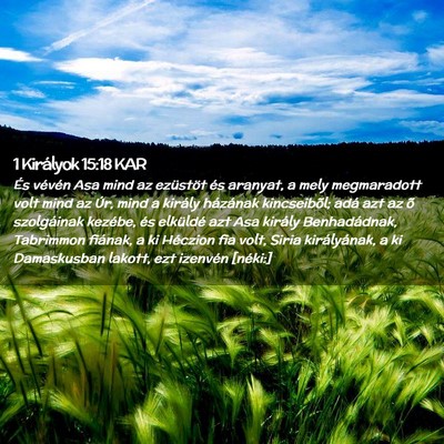 Picture 02 - 1 Királyok 15:18 KAR - És vévén Asa mind az ezüstöt és aranyat, a - Bible Verse Picture