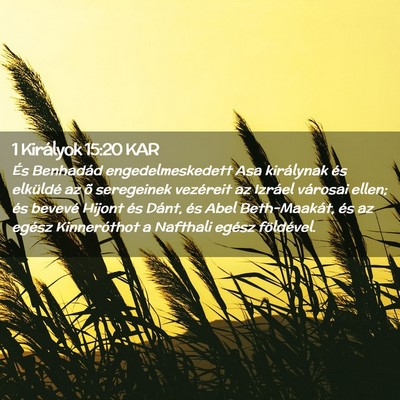 Picture 02 - 1 Királyok 15:20 KAR - És Benhadád engedelmeskedett Asa királynak és - Bible Verse Picture