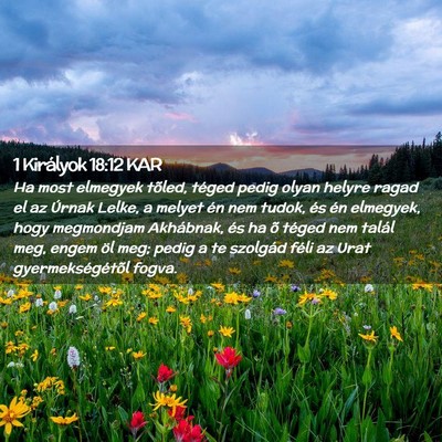 Picture 02 - 1 Királyok 18:12 KAR - Ha most elmegyek tõled, téged pedig olyan - Bible Verse Picture