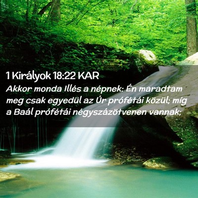 Picture 02 - 1 Királyok 18:22 KAR - Akkor monda Illés a népnek: Én maradtam meg - Bible Verse Picture