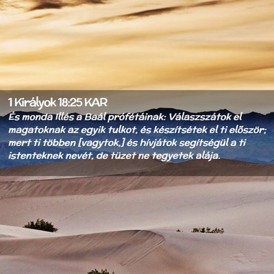 Picture 02 - 1 Királyok 18:25 KAR - És monda Illés a Baál prófétáinak: - Bible Verse Picture
