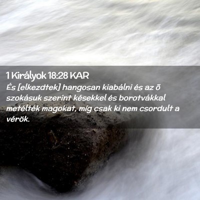 Picture 02 - 1 Királyok 18:28 KAR - És [elkezdtek] hangosan kiabálni és az õ - Bible Verse Picture