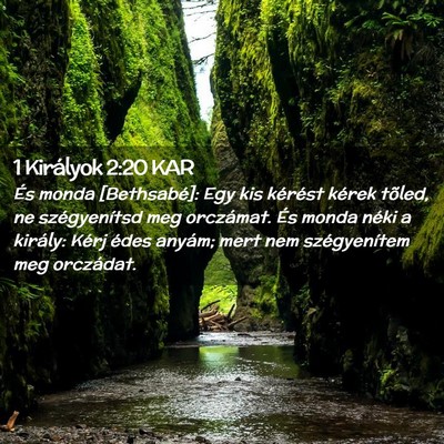 Picture 02 - 1 Királyok 2:20 KAR - És monda [Bethsabé]: Egy kis kérést kérek - Bible Verse Picture