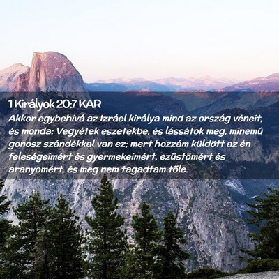 Picture 02 - 1 Királyok 20:7 KAR - Akkor egybehívá az Izráel királya mind az - Bible Verse Picture