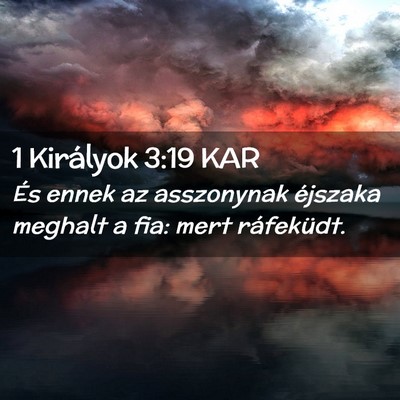 Picture 02 - 1 Királyok 3:19 KAR - És ennek az asszonynak éjszaka meghalt a fia: - Bible Verse Picture