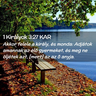Picture 02 - 1 Királyok 3:27 KAR - Akkor felele a király, és monda: Adjátok - Bible Verse Picture