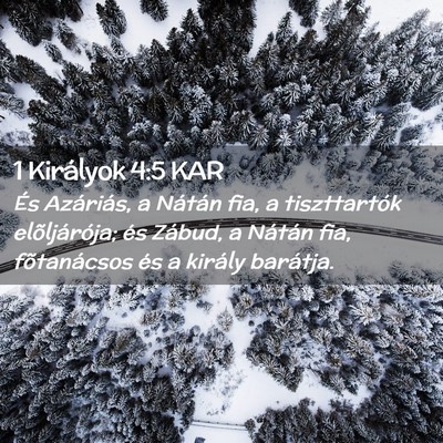 Picture 02 - 1 Királyok 4:5 KAR - És Azáriás, a Nátán fia, a tiszttartók - Bible Verse Picture