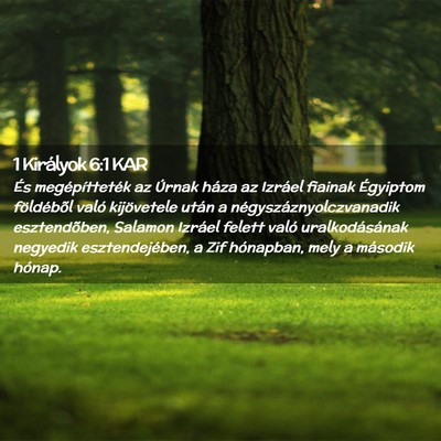 Picture 02 - 1 Királyok 6:1 KAR - És megépítteték az Úrnak háza az Izráel - Bible Verse Picture