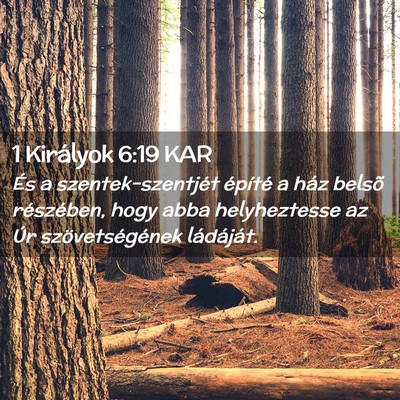 Picture 02 - 1 Királyok 6:19 KAR - És a szentek-szentjét építé a ház belsõ - Bible Verse Picture