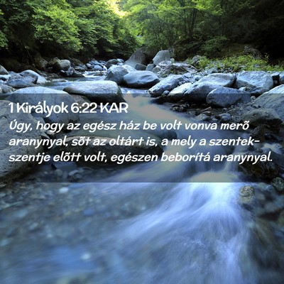 Picture 02 - 1 Királyok 6:22 KAR - Úgy, hogy az egész ház be volt vonva merõ - Bible Verse Picture