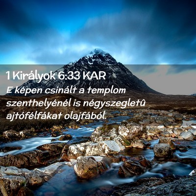 Picture 02 - 1 Királyok 6:33 KAR - E képen csinált a templom szenthelyénél is - Bible Verse Picture