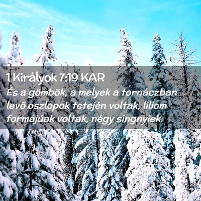 Picture 02 - 1 Királyok 7:19 KAR - És a gömbök, a melyek a tornáczban levõ - Bible Verse Picture