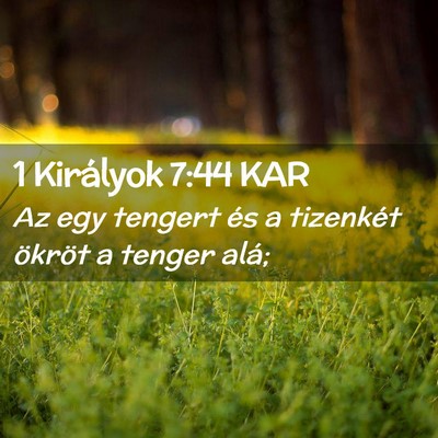 Picture 02 - 1 Királyok 7:44 KAR - Az egy tengert és a tizenkét ökröt a tenger - Bible Verse Picture