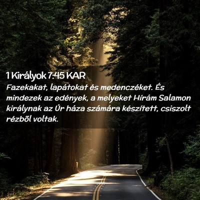 Picture 02 - 1 Királyok 7:45 KAR - Fazekakat, lapátokat és medenczéket. És - Bible Verse Picture