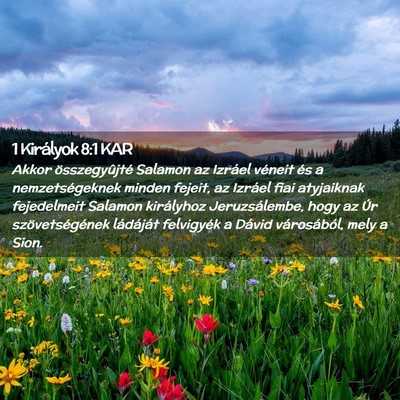 Picture 02 - 1 Királyok 8:1 KAR - Akkor összegyûjté Salamon az Izráel véneit - Bible Verse Picture