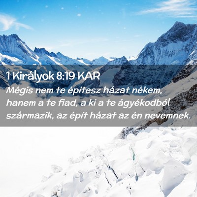 Picture 02 - 1 Királyok 8:19 KAR - Mégis nem te építesz házat nékem, hanem a te - Bible Verse Picture