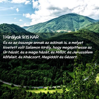 Picture 02 - 1 Királyok 9:15 KAR - És ez az összege annak az adónak is, a melyet - Bible Verse Picture