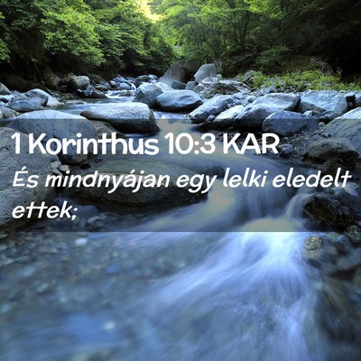 Picture 02 - 1 Korinthus 10:3 KAR - És mindnyájan egy lelki eledelt - Bible Verse Picture