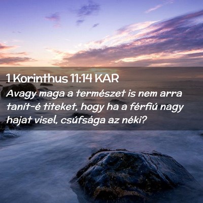 Picture 02 - 1 Korinthus 11:14 KAR - Avagy maga a természet is nem arra tanít-é - Bible Verse Picture