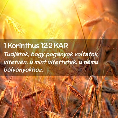 Picture 02 - 1 Korinthus 12:2 KAR - Tudjátok, hogy pogányok voltatok, vitetvén, a - Bible Verse Picture