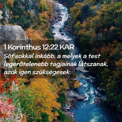 Picture 02 - 1 Korinthus 12:22 KAR - Sõt sokkal inkább, a melyek a test - Bible Verse Picture