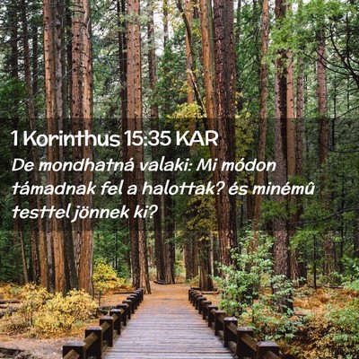 Picture 02 - 1 Korinthus 15:35 KAR - De mondhatná valaki: Mi módon támadnak fel a - Bible Verse Picture
