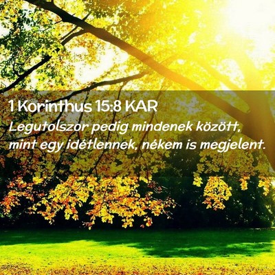 Picture 02 - 1 Korinthus 15:8 KAR - Legutolszor pedig mindenek között, mint egy - Bible Verse Picture