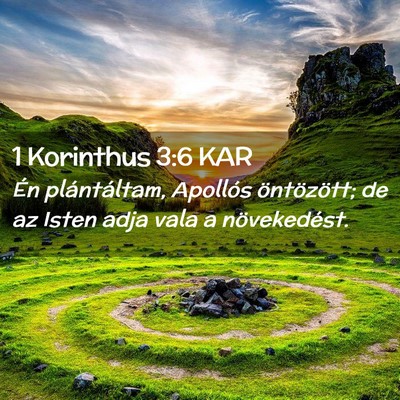 Picture 02 - 1 Korinthus 3:6 KAR - Én plántáltam, Apollós öntözött; de az - Bible Verse Picture