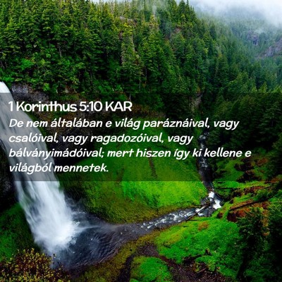 Picture 02 - 1 Korinthus 5:10 KAR - De nem általában e világ paráznáival, vagy - Bible Verse Picture