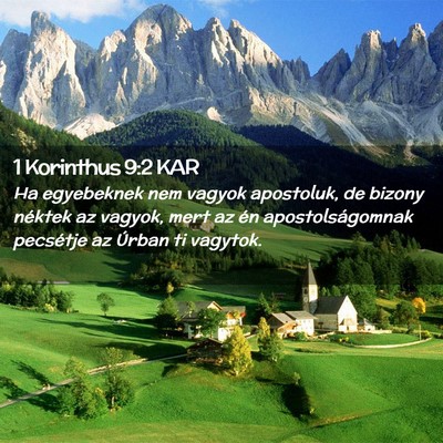 Picture 02 - 1 Korinthus 9:2 KAR - Ha egyebeknek nem vagyok apostoluk, de bizony - Bible Verse Picture