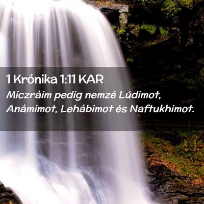 Picture 02 - 1 Krónika 1:11 KAR - Miczráim pedig nemzé Lúdimot, Anámimot, - Bible Verse Picture