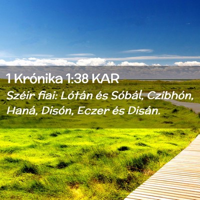 Picture 02 - 1 Krónika 1:38 KAR - Széir fiai: Lótán és Sóbál, Czibhón, - Bible Verse Picture
