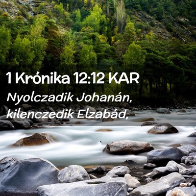 Picture 02 - 1 Krónika 12:12 KAR - Nyolczadik Johanán, kilenczedik - Bible Verse Picture