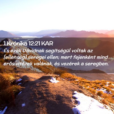 Picture 02 - 1 Krónika 12:21 KAR - És ezek Dávidnak segítségül voltak az - Bible Verse Picture