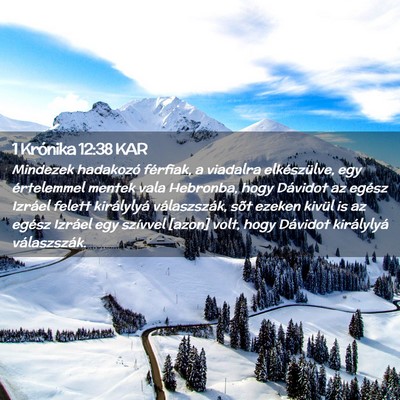 Picture 02 - 1 Krónika 12:38 KAR - Mindezek hadakozó férfiak, a viadalra - Bible Verse Picture