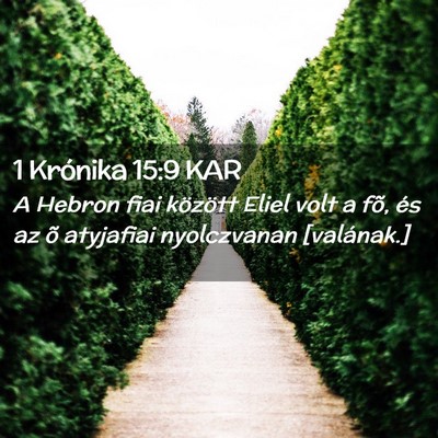 Picture 02 - 1 Krónika 15:9 KAR - A Hebron fiai között Eliel volt a fõ, és az - Bible Verse Picture