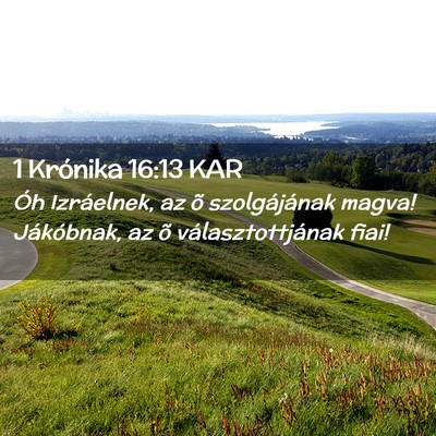 Picture 02 - 1 Krónika 16:13 KAR - Óh Izráelnek, az õ szolgájának magva! - Bible Verse Picture