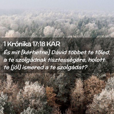 Picture 02 - 1 Krónika 17:18 KAR - És mit [kérhetne] Dávid többet te tõled, a - Bible Verse Picture